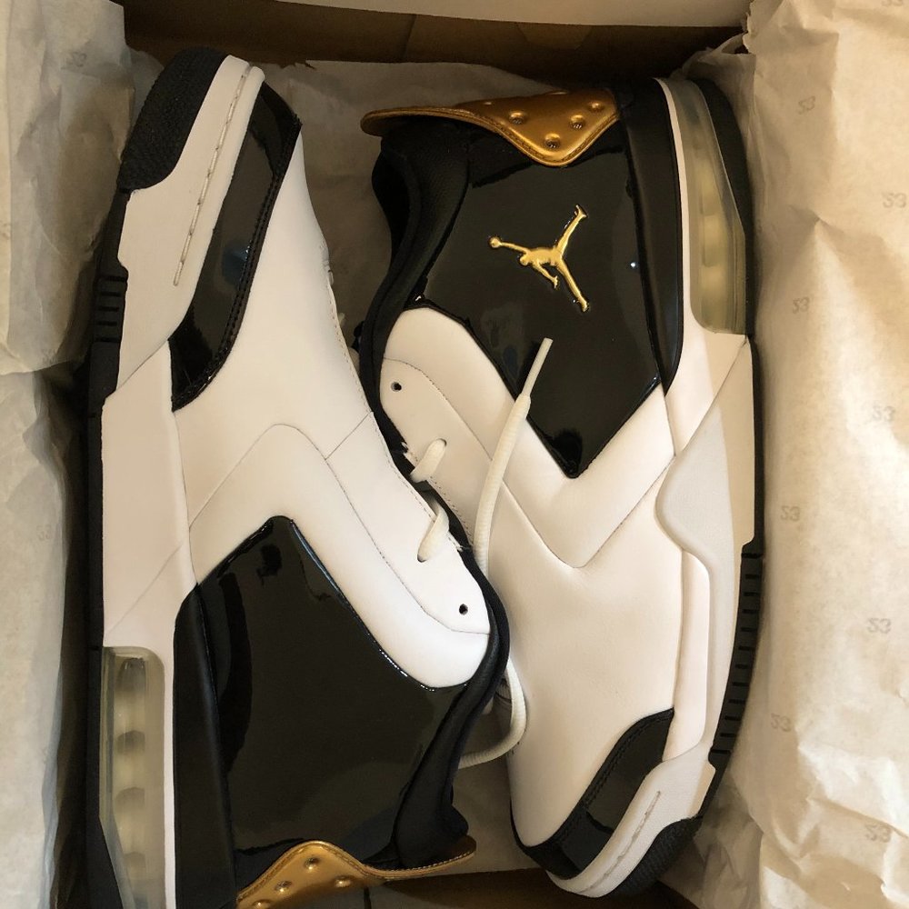 Air Jordan Big Fund Black White Gold